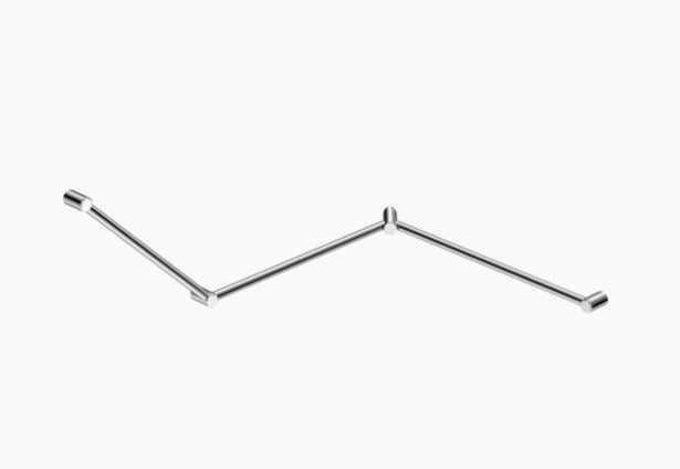 Nero Mecca Care 32mm DDA Grab Rail Set 45 Degree Continuous 750X965X1025mm