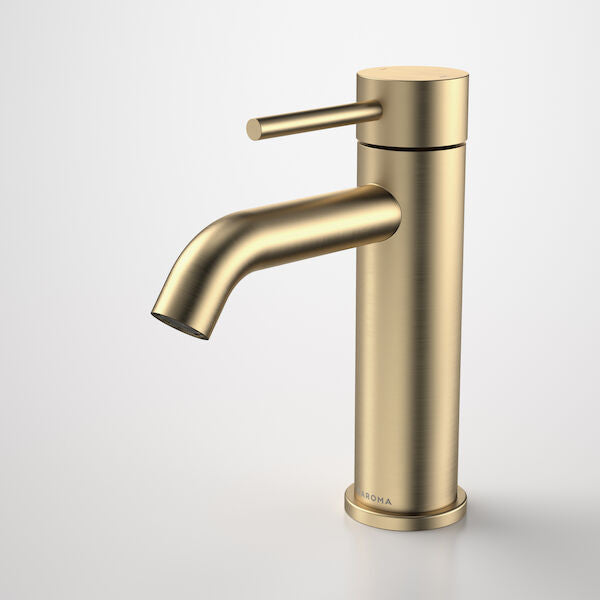 Caroma Liano II Basin Mixer - Brushed Brass - Lead Free