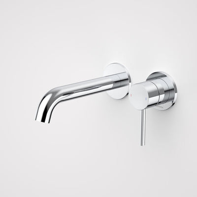 Caroma Liano II 175mm Wall Basin / Bath Mixer - 2 x Round Cover Plates  Chrome - LF