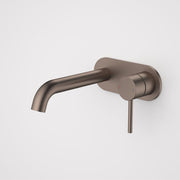Caroma Liano II 175mm Wall Basin / Bath Mixer  Rounded Cover Plate  Brushed Bronze - Sales Kit - LF