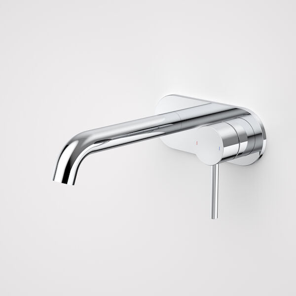 Caroma Liano II 175mm Wall Basin / Bath Mixer  Rounded Cover Plate Chrome - Sales Kit - LF