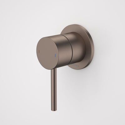 Caroma Liano II Bath / Shower Mixer - Round Cover Plate - Brushed Brass