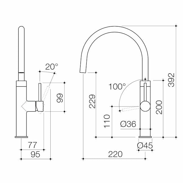 Liano II Sink Mixer - Brushed Nickel - Lead Free