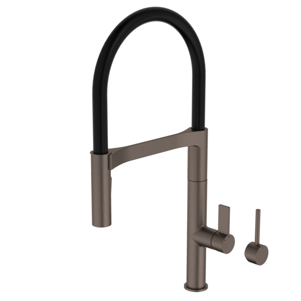 Liano II Pull Down Sink Mixer with Dual Spray - Brushed Bronze - Lead Free