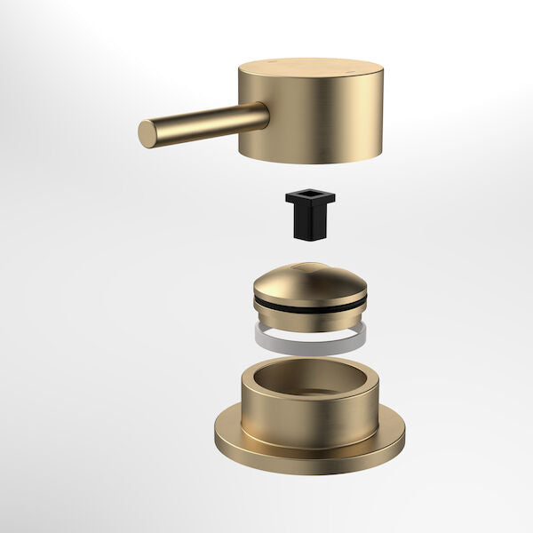 Caroma Liano II Hob Mixer Trim Kit - Brushed Brass kit contents