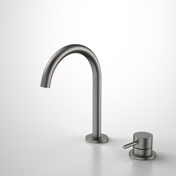 Caroma Liano II Hob Basin Mixer Set 160mm Gun Metal - Lead Free