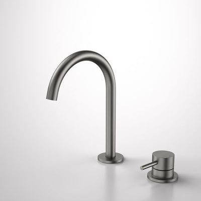 Caroma Liano II Hob Basin Mixer Set 160mm Gun Metal - Lead Free