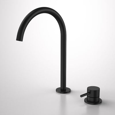 Caroma Liano II Hob Basin/Sink Mixer Set 200mm Matte Black - Lead Free