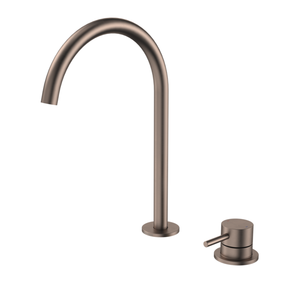 Caroma Liano II Hob Basin/Sink Mixer Set 200mm Brushed Bronze - Lead Free