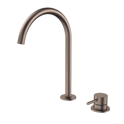 Caroma Liano II Hob Basin/Sink Mixer Set 200mm Brushed Bronze - Lead Free