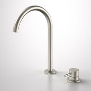 Caroma Liano II Hob Basin/Sink Mixer Set 200mm Brushed Nickel - Lead Free
