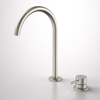 Caroma Liano II Hob Basin/Sink Mixer Set 200mm Brushed Nickel - Lead Free