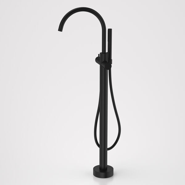 Caroma Liano II Freestanding Bath Filler with Hand Shower - Matte Black
