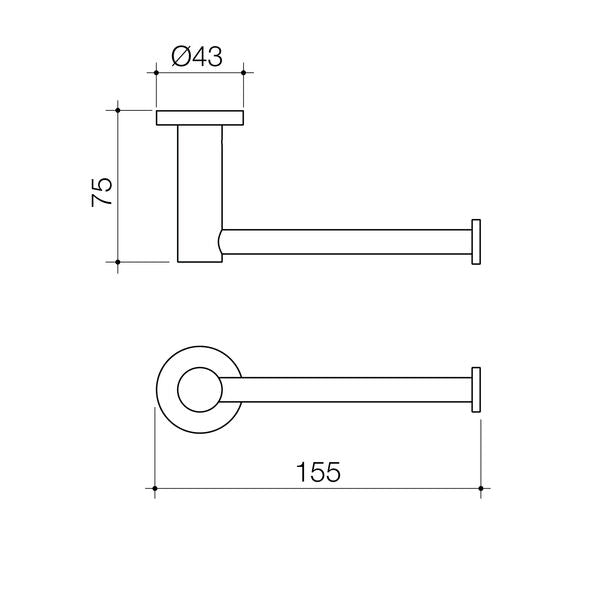 Caroma Liano II Toilet Roll Holder - Brushed Bronze