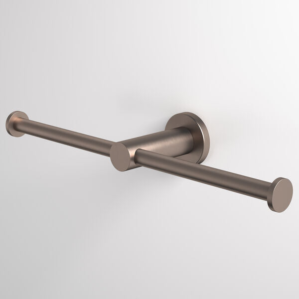 Caroma Liano II Double Toilet Roll Holder - Brushed Bronze
