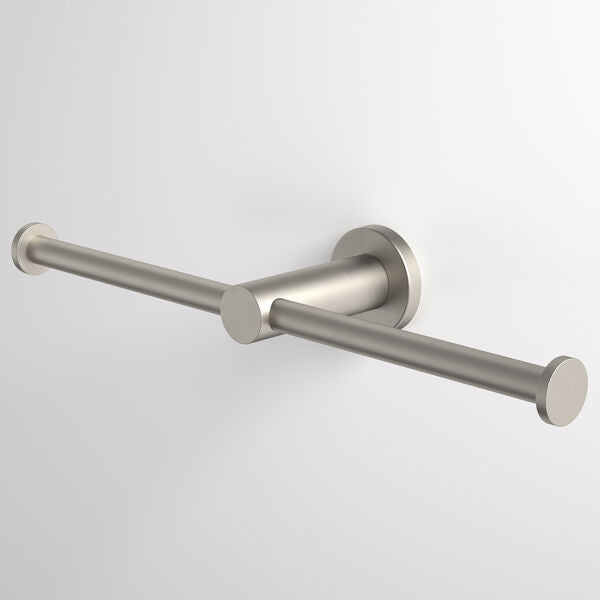 Caroma Liano II Double Toilet Roll Holder - Brushed Nickel