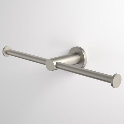Caroma Liano II Double Toilet Roll Holder - Brushed Nickel