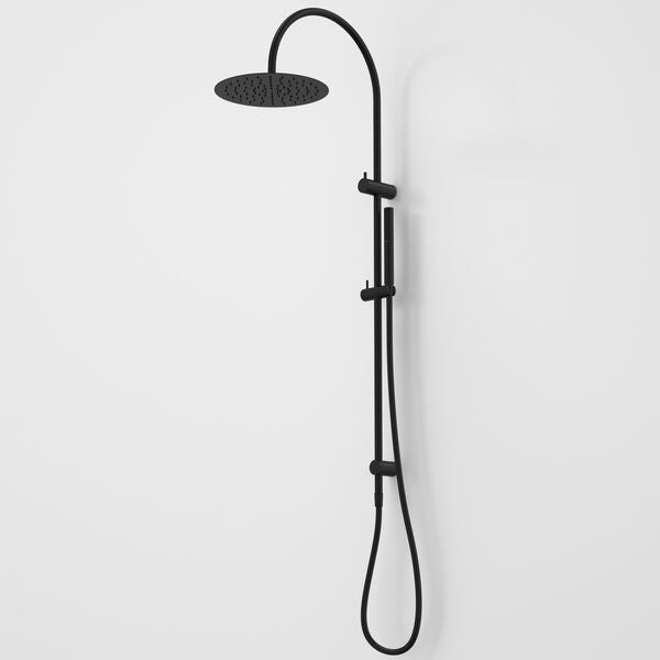 Caroma Liano II 3 Function Microphone Rail Shower with Overhead - Matte Black