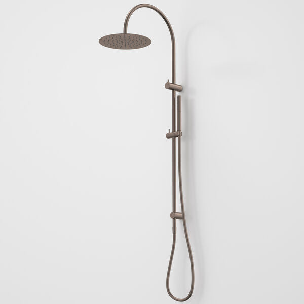 Caroma Liano II 3 Function Microphone Rail Shower with Overhead - Brushed Bronze