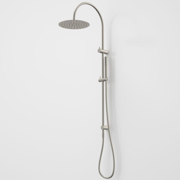 Caroma Liano II 3 Function Microphone Rail Shower with Overhead - Brushed Nickel