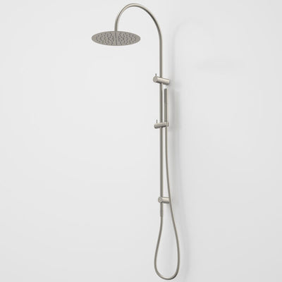 Caroma Liano II 3 Function Microphone Rail Shower with Overhead - Brushed Nickel