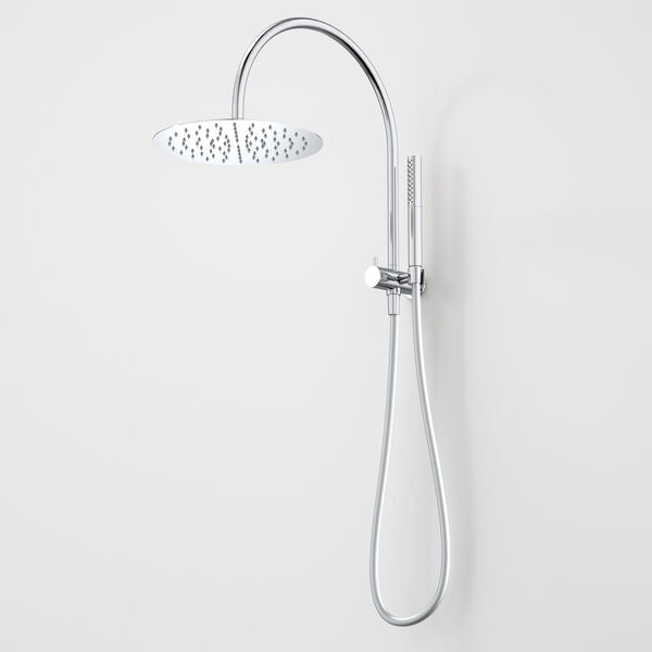 Caroma Liano II Compact Twin Shower with Overhead - Chrome
