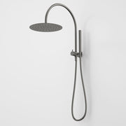 Caroma Liano II Compact Twin Shower with Overhead - Gun Metal