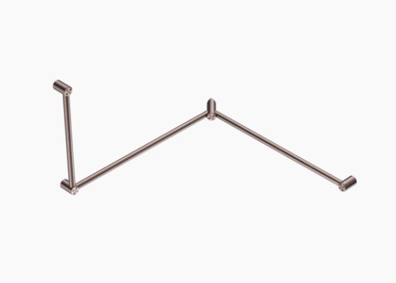 Nero Mecca Care 32mm DDA Grab Rail Set 90 Degree Continuous 600X1065X1025mm