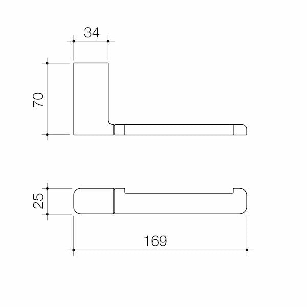 Caroma Luna Toilet Roll Holder technical drawing