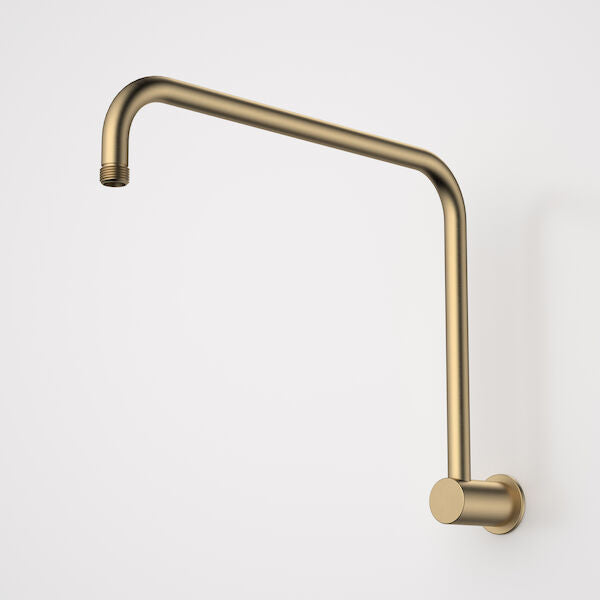 Caroma 460mm Upswept Shower Arm - Brushed Brass