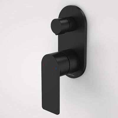Caroma Urbane® II Bath / Shower Mixer With Diverter - Round Cover Plate - Matte Black