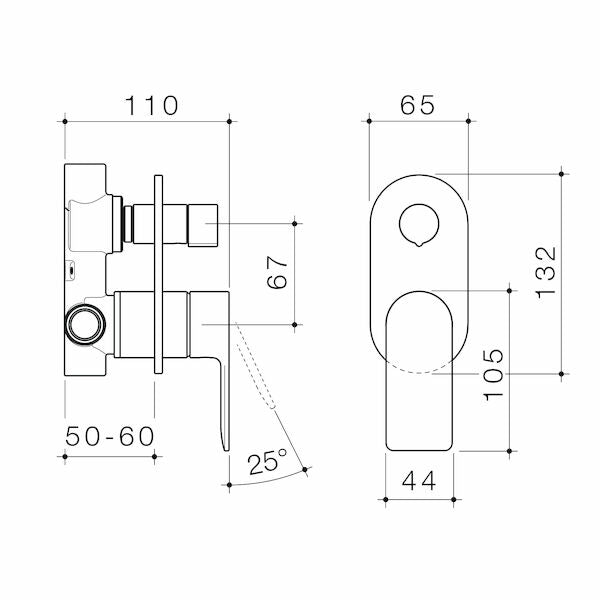 Caroma Urbane II Bath / Shower Mixer With Diverter specification