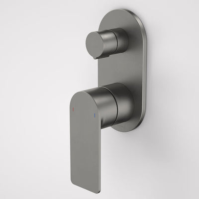 Caroma Urbane® II Bath / Shower Mixer With Diverter - Round Cover Plate - Gunmetal