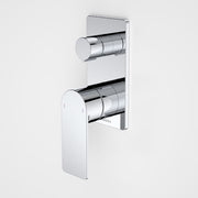 Caroma Urbane II Bath / Shower Mixer With Diverter - Rectangular Cover Plate - Chrome