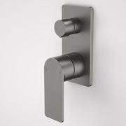 Caroma Urbane II Bath / Shower Mixer With Diverter - Rectangular Cover Plate - Gunmetal