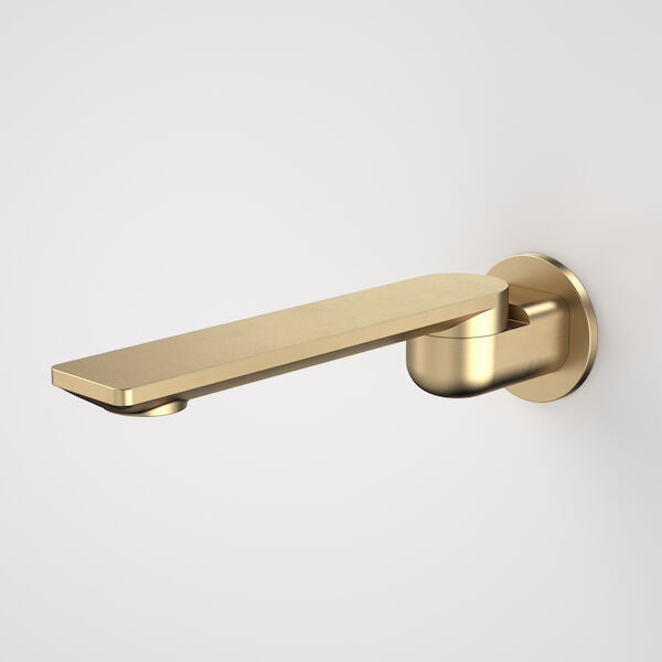Caroma Urbane II 220mm Bath Swivel Outlet - Round Cover Plate - Brushed Brass