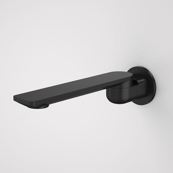 Caroma Urbane II 220mm Bath Swivel Outlet - Round Cover Plate - Matte Black