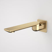 Caroma Urbane II 220mm Bath Swivel Outlet - Square Cover Plate - Brushed Brass