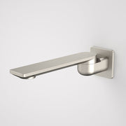 Caroma Urbane II 220mm Bath Swivel Outlet - Square Cover Plate - Brushed Nickel