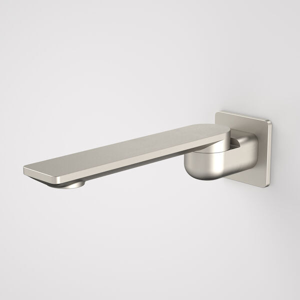 Caroma Urbane II 220mm Bath Swivel Outlet - Square Cover Plate - Brushed Nickel