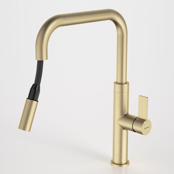 Caroma Urbane® II Pull Out Sink Mixer - Brushed Brass - Lead Free