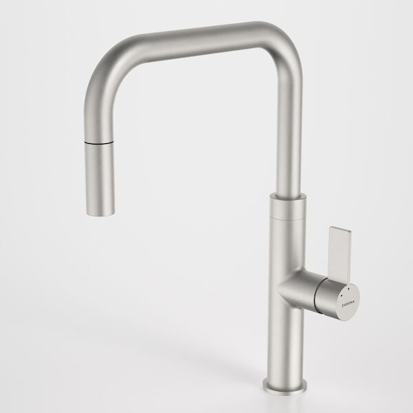 Caroma Urbane II Pull Out Sink Mixer - Brushed Nickel main view