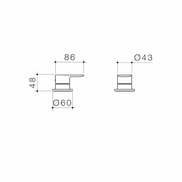 Caroma Urbane II Hob Mixer - Trim Kit specification