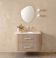 ADP Thea Curved Wall Hung Vanity Matte Ceramic Benchtop