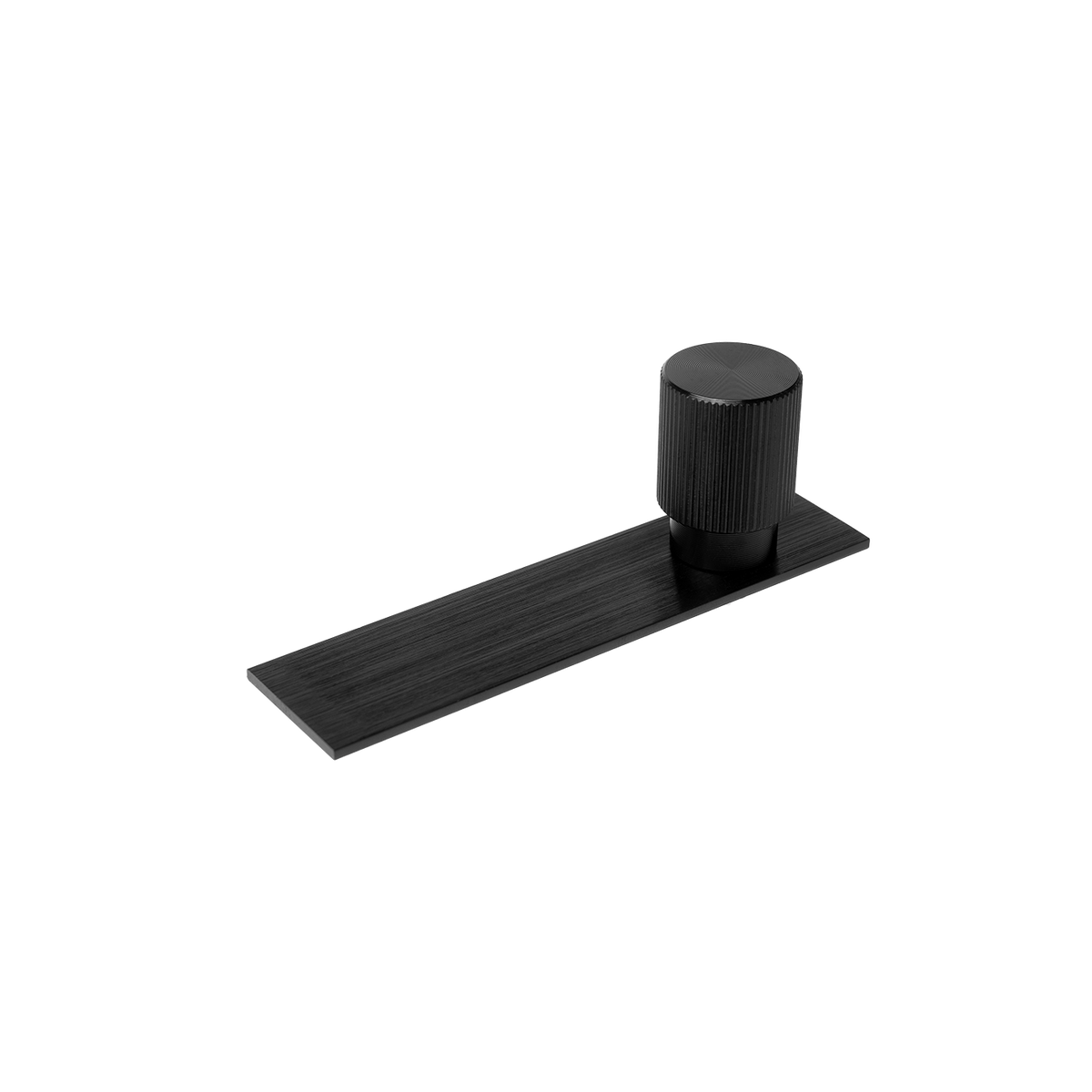Momo Arpa Round Knob and Backplate 22mm in Brushed Black