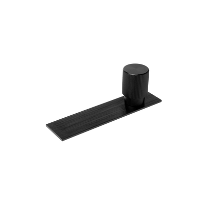 Momo Arpa Round Knob and Backplate 22mm in Brushed Black