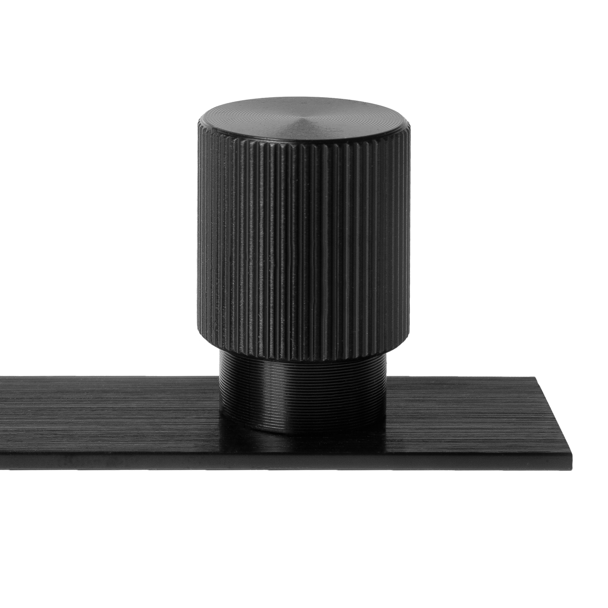 Momo Arpa Round Knob and Backplate 22mm in Brushed Black - view 3