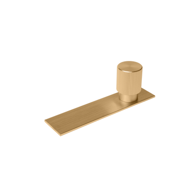 Momo Arpa Round Knob and Backplate 22mm in Brushed Dark Brass