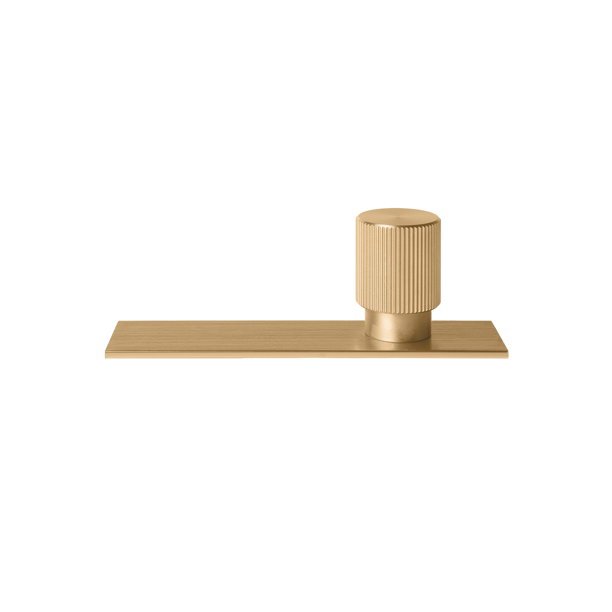 Momo Arpa Round Knob and Backplate 22mm in Brushed Dark Brass - view 2