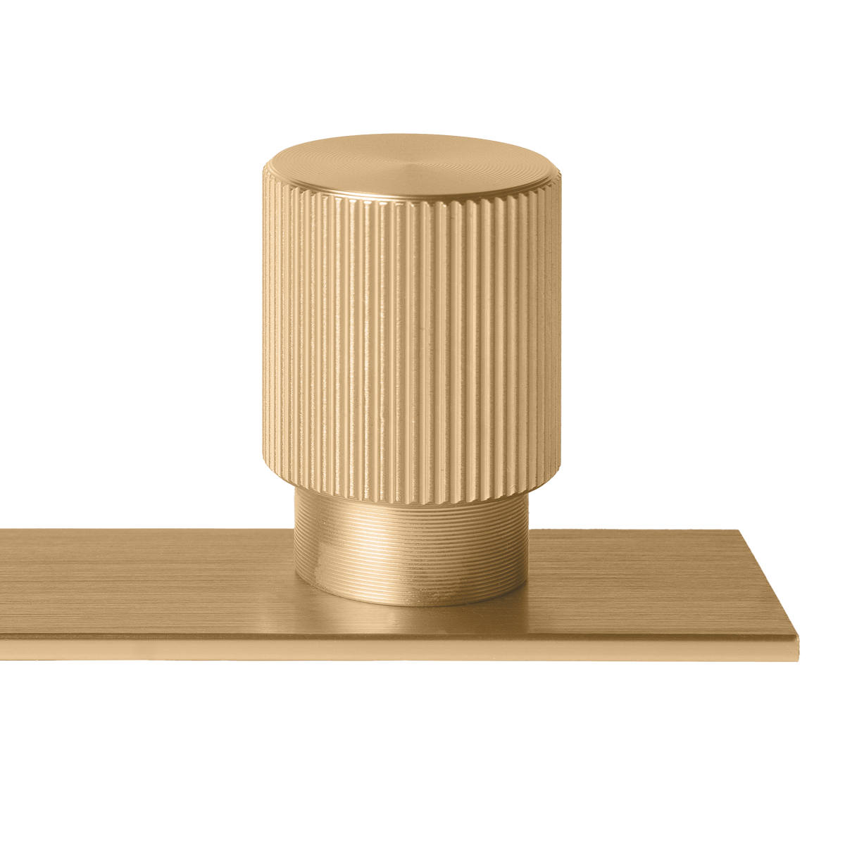 Momo Arpa Round Knob and Backplate 22mm in Brushed Dark Brass - view 3